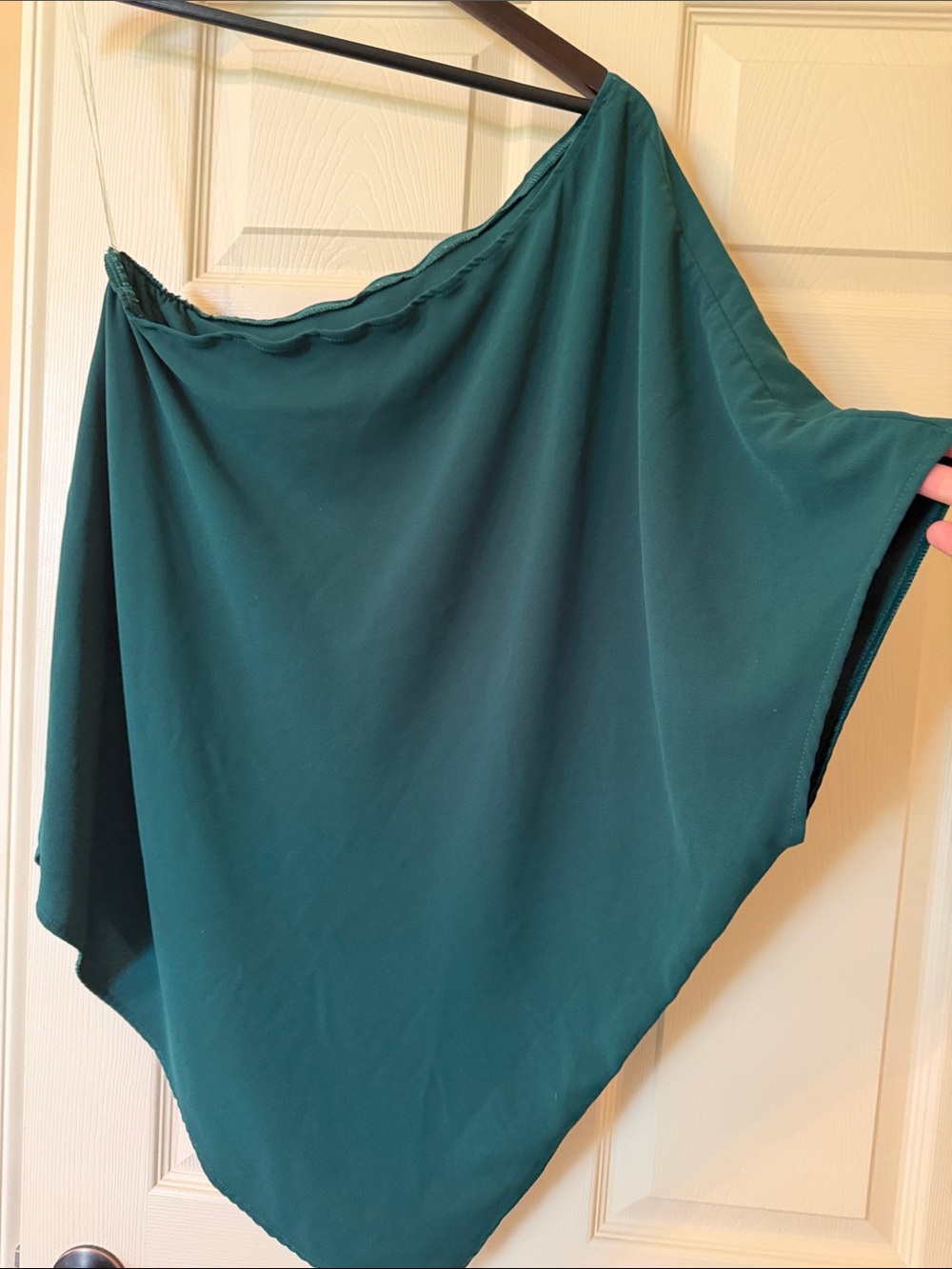 SHEIN Dark Green Asymmetrical One-Shoulder Shirt